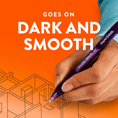 Paper Mate Profile Mechanical Pencil Set, 0.7Mm #2 Pencil Lead, Assorted Barrel Colors, 8 Count