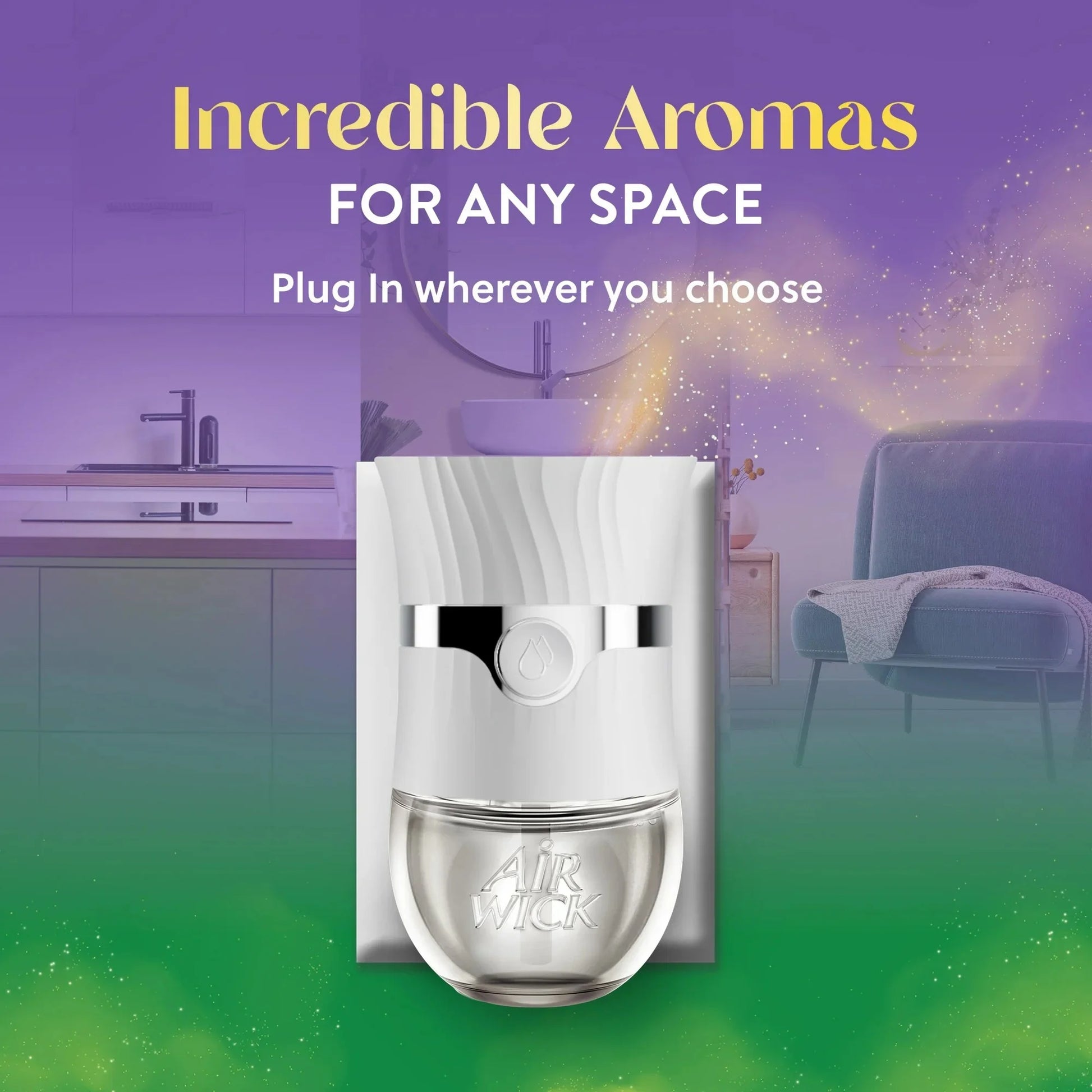 (2 Pack)  Plug-In Scented Oil Air Freshener Warmer Starter Kit, Lavender and Chamomile, 2 Piece