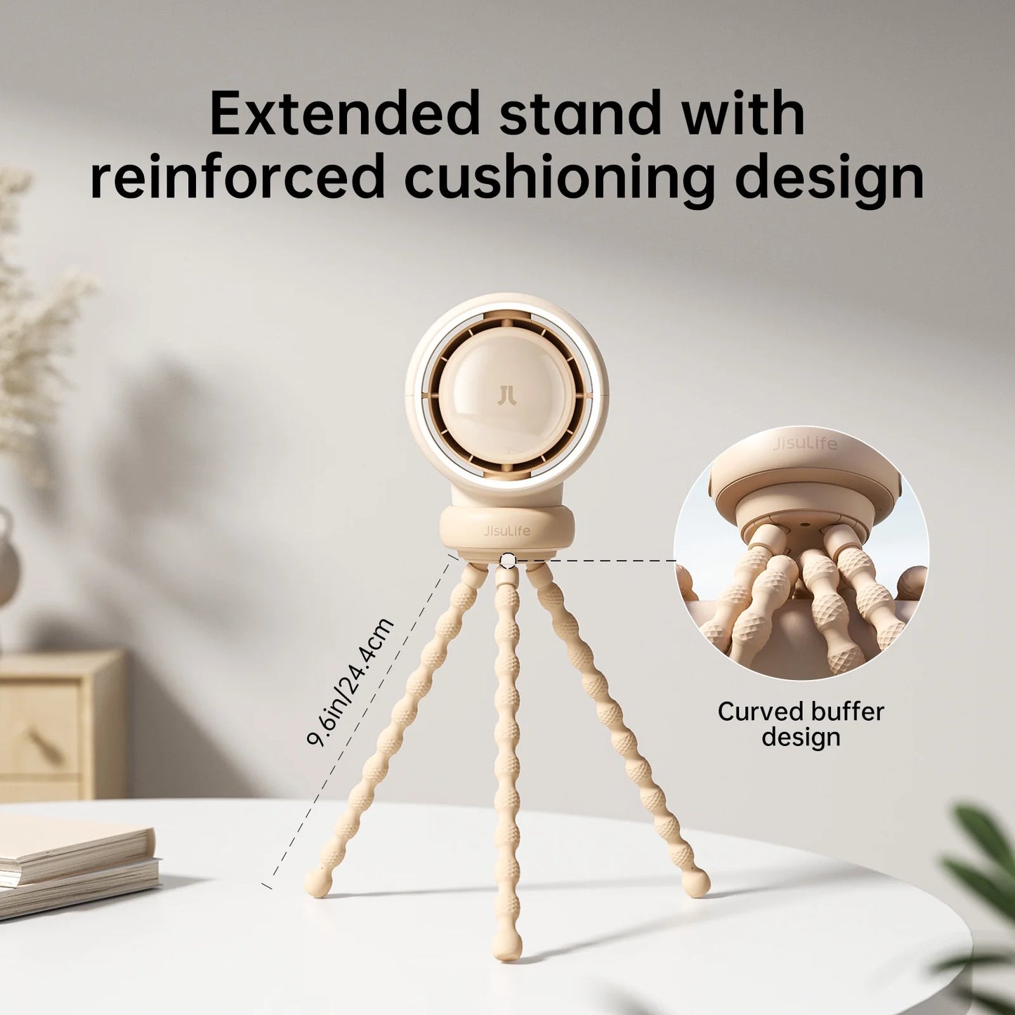 Baby Stroller Fan Portable, Small Battery Operated Fan, Car Seat Fan with 5 Speeds, Air Purify and Air Enhance Tech, Bladeless, Food-Grade Gifts Fan for Outdoor, Treadmill, Golf