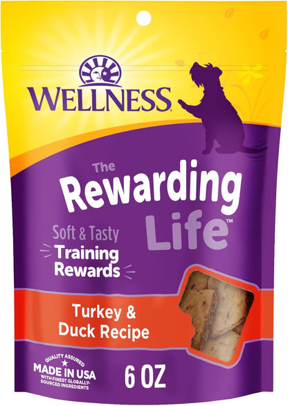 Rewarding Life Dog Treats, Training Treat, Grain Free, Soft Turkey & Duck (6 Ounce Bag)